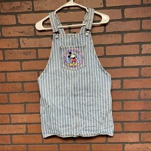 Disney Mickey Mouse Denim Overall Dress Size Medium